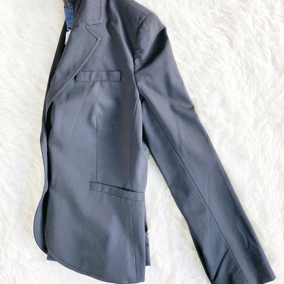 J. Crew Two Button Lined Blazer Pinstripe Size 2 - Picture 4 of 6